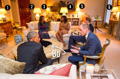 6 điểm thú vị trong phòng khách nhà Hoàng tử Anh