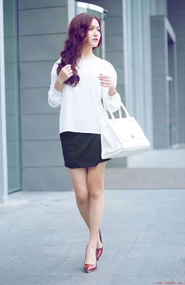 Áo sơ mi nữ trắng đẹp phong cách Hàn Quốc xuân hè