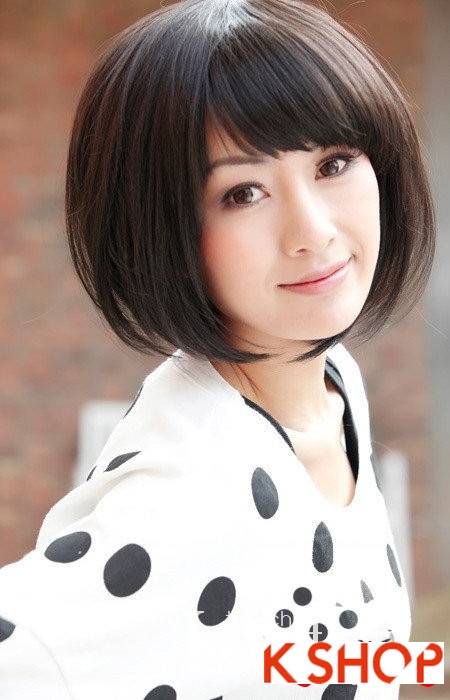 Kiểu tóc Hàn Quốc cho bạn gái có khuôn mặt tròn
