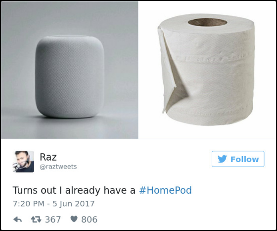 Cư dân mạng phản ứng hài hước về loa thông minh HomePod 