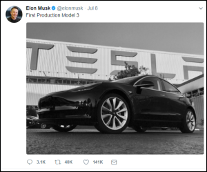 Những hình ảnh đầu tiên về Tesla Model 3 phiên bản thương mại