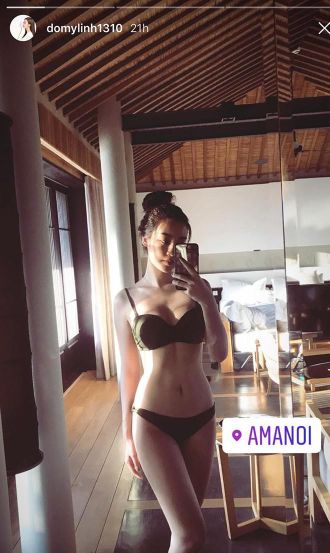 Hoa hậu Đỗ Mỹ Linh khoe sắc với bikini nóng bỏng